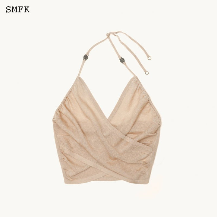 SMFK ANCIENT MYTH BEACH HALTER-NECK VEST TOP SAND