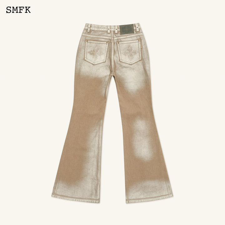 SMFK ANCIENT MYTH GOLDEN SNAKE FLARED JEANS