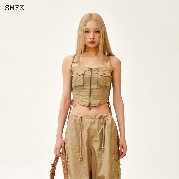 SMFK TEMPLE GARDEN PARATROOPER CROPPED TOP