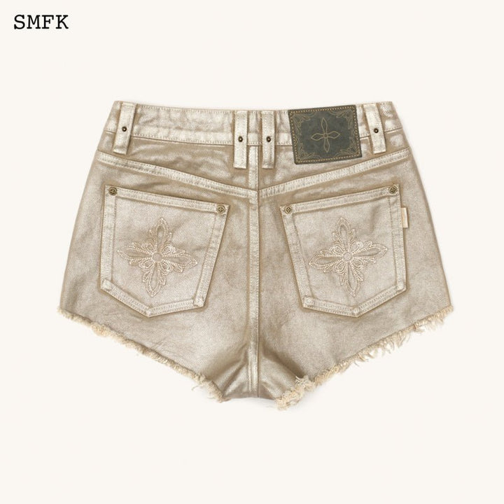 SMFK ANCIENT MYTH GOLDEN SNAKE SHORT JEANS