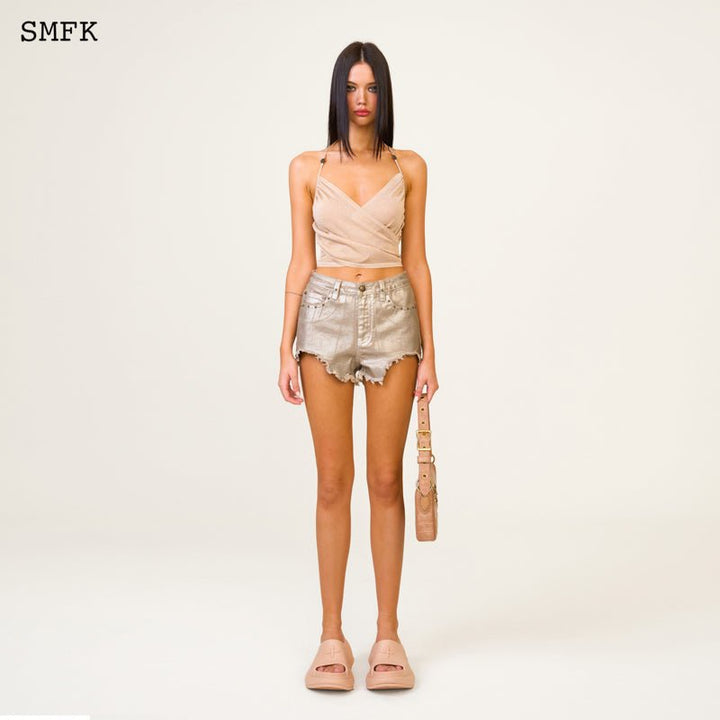 SMFK ANCIENT MYTH GOLDEN SNAKE SHORT JEANS