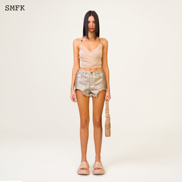 SMFK ANCIENT MYTH GOLDEN SNAKE SHORT JEANS