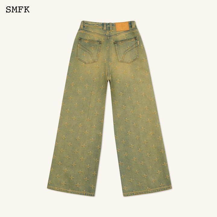 SMFK ANCIENT MYTH TREASURE GARDEN WIDE-LEG JEANS