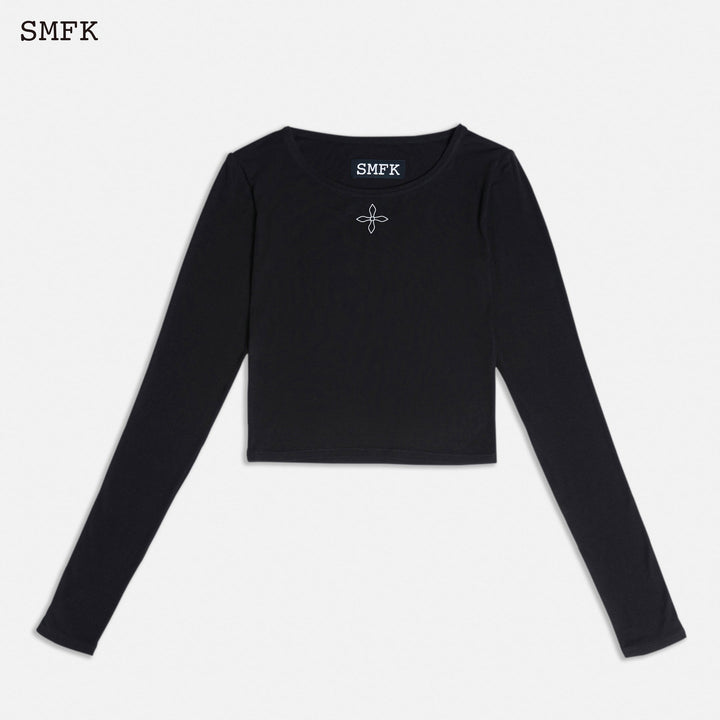 SMFK BLACK NIGHT FLOWER DANCE WOOL SWEATER