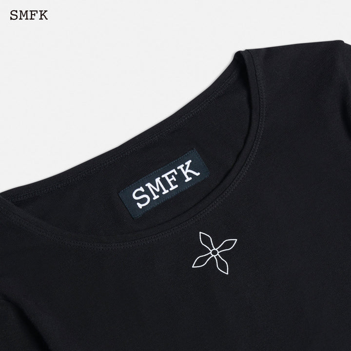 SMFK BLACK NIGHT FLOWER DANCE WOOL SWEATER