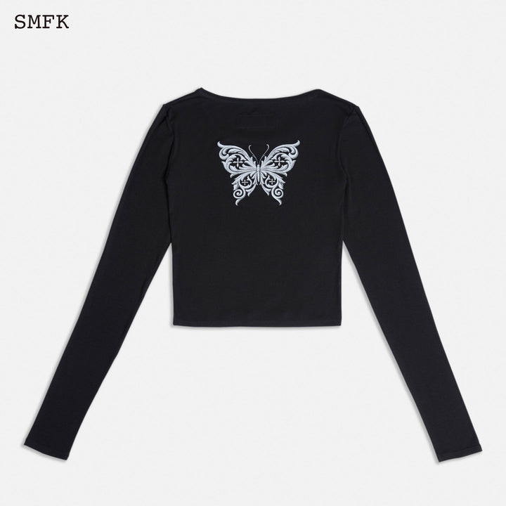 SMFK BLACK NIGHT FLOWER DANCE WOOL SWEATER