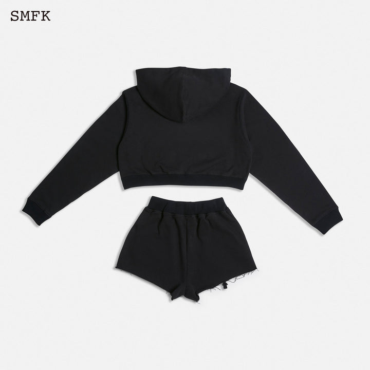 SMFK Black Night Flower Jogging Sports Set