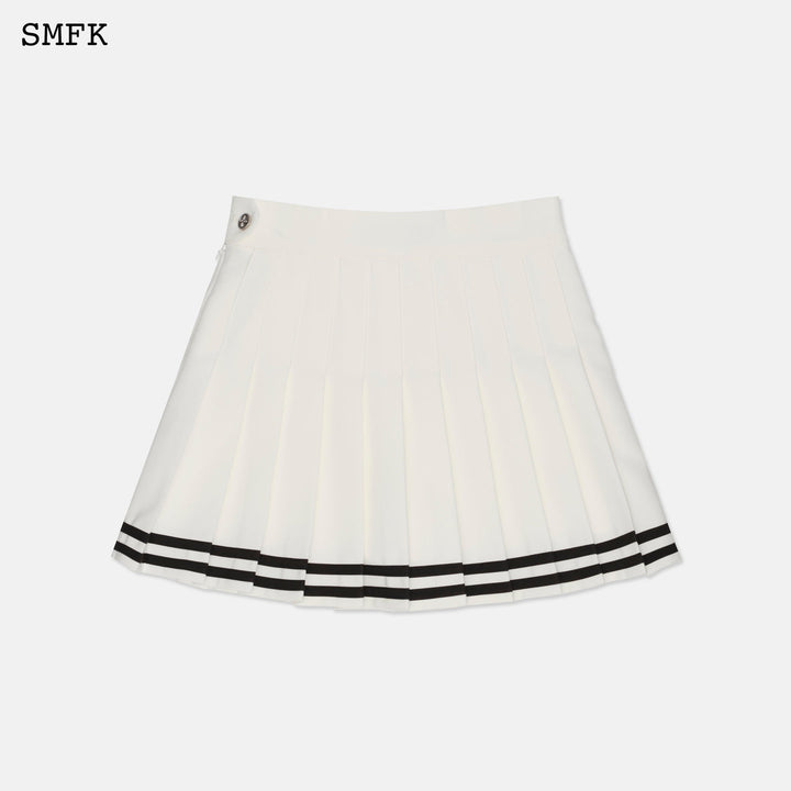 SMFK COMPASS ACADEMY WHITE PLEATED SKIRT