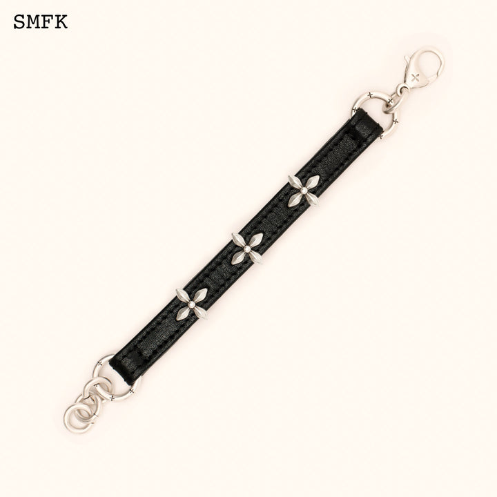 SMFK COMPASS BLACK GARDEN LEATHER WRISTBAND