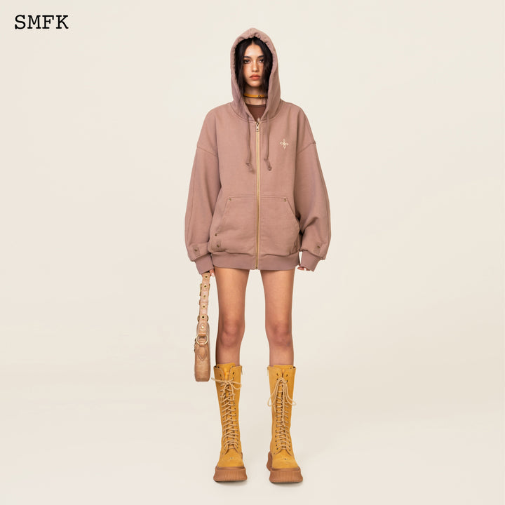 SMFK COMPASS CLASSIC CROSS HOODIE NUDE JACKET