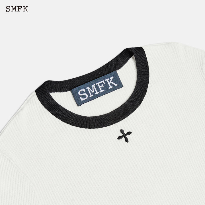 SMFK Compass Classic Wool Knit Tee White