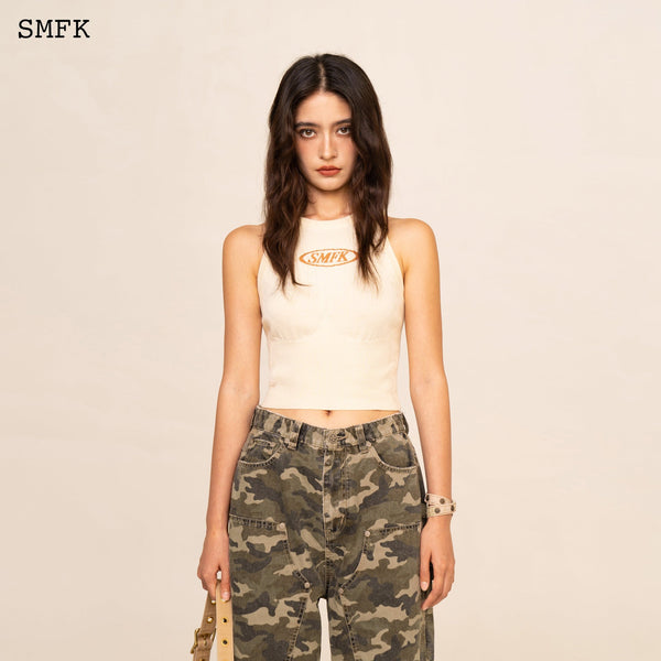 SMFK COMPASS CREAM VINTAGE VACATION KNITTED VEST