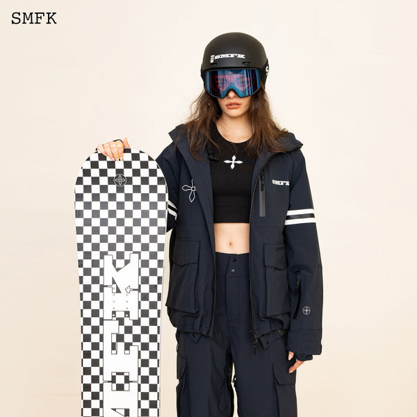 SMFK COMPASS CROSS DNA SKI SNOW JACKET IN BLACK