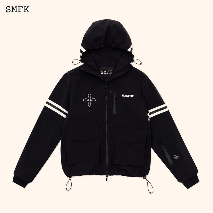 SMFK COMPASS CROSS DNA SKI SNOW JACKET IN BLACK