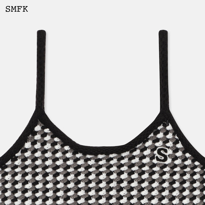 SMFK COMPASS HOUNDSTOOTH KNITTED VEST