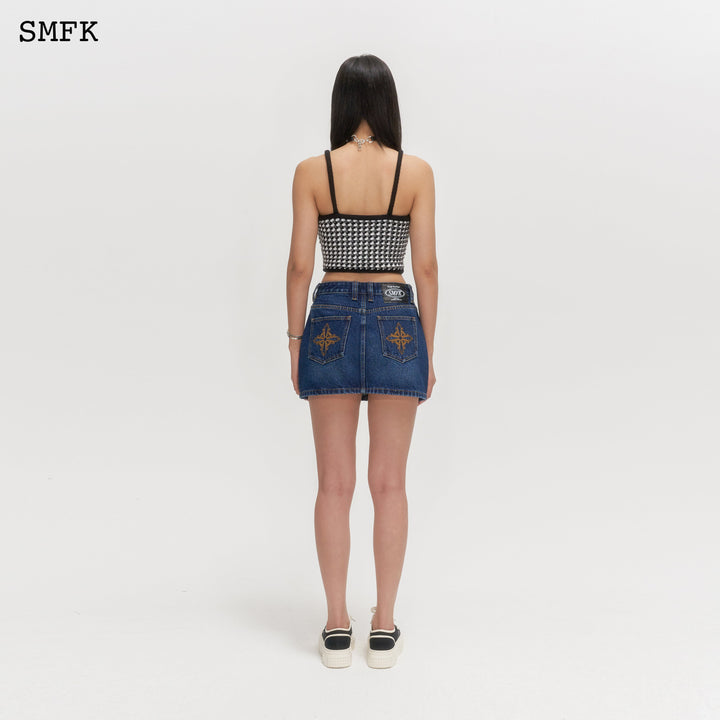 SMFK COMPASS HOUNDSTOOTH KNITTED VEST