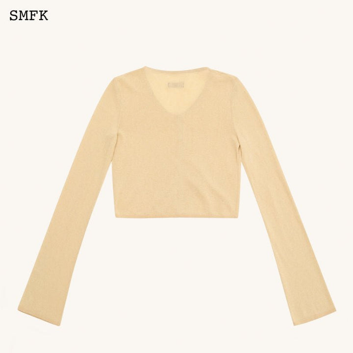 SMFK SMFK COMPASS HUG GOLDEN SAND TRADITIONAL KNITTTED CARDIGAN