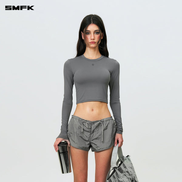 COMPASS HUG SKIN-TIGHT FITTING TOP DARK GRAY