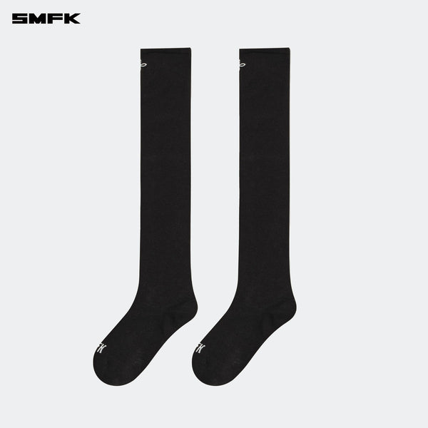 COMPASS HUG SPORTS HIGH-CALF SOCKS BLACK (2 PAIRS)