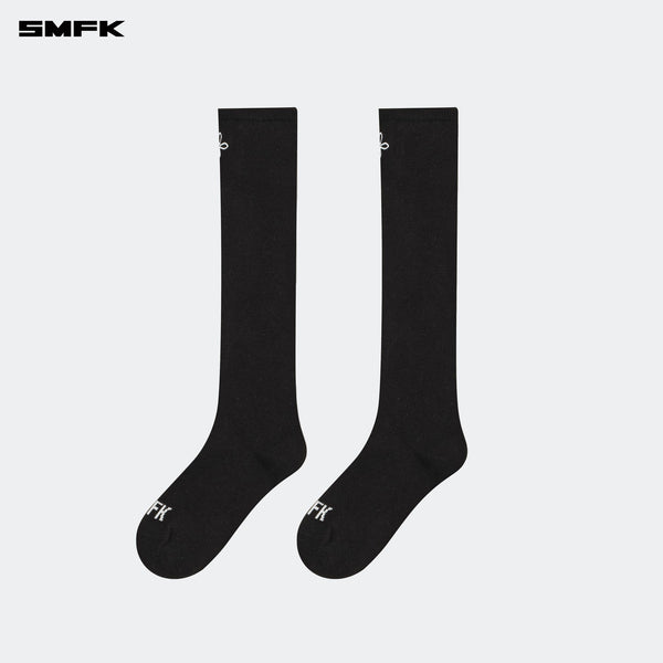 COMPASS HUG SPORTS MID-CALF SOCKS BLACK (2 PAIRS)