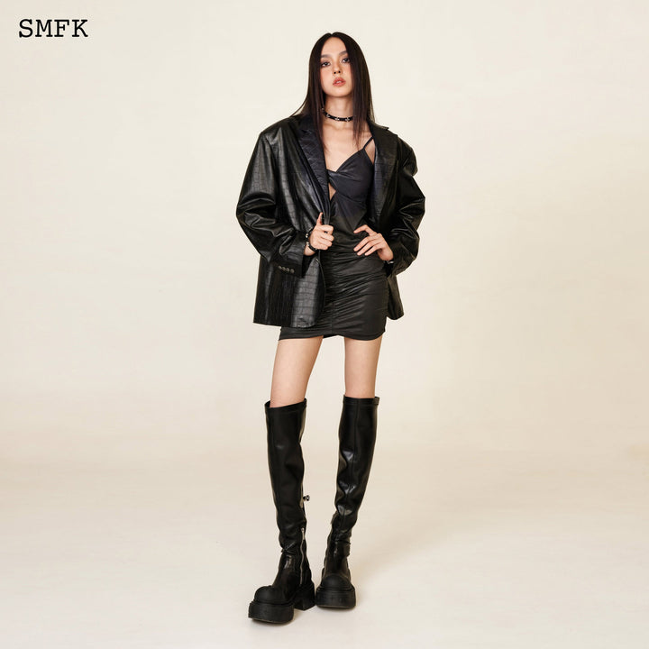 SMFK COMPASS RIDER HIGH BOOTS IN BLACK