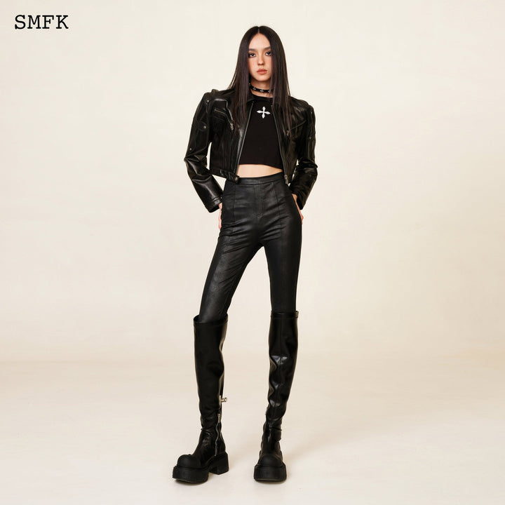 SMFK COMPASS RIDER HIGH BOOTS IN BLACK