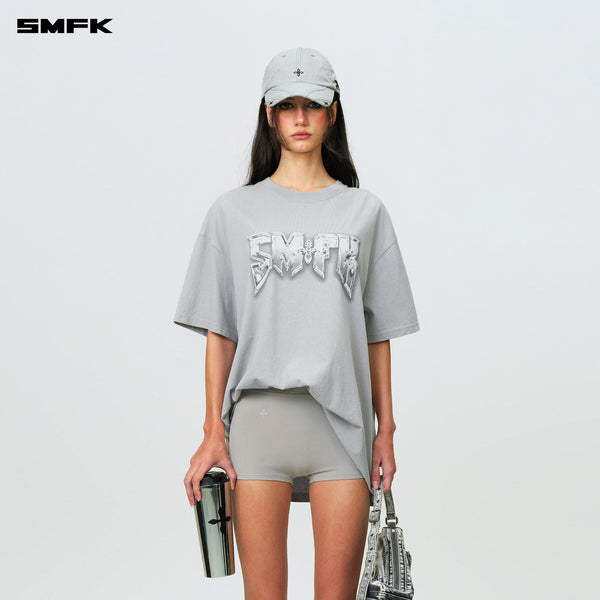 COMPASS SMFK METAL ROCK LOOSE TEE GRAY