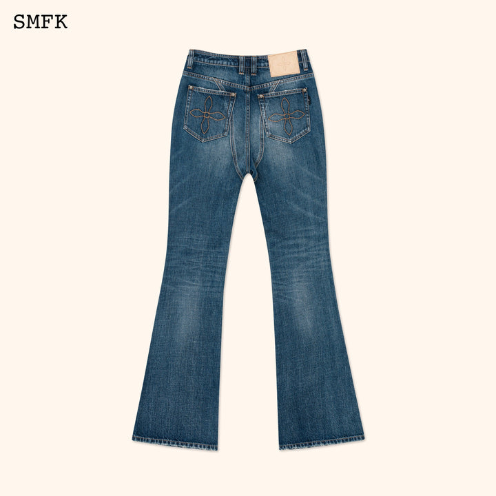 SMFK COMPASS TARPAN CLASSIC FLARED JEANS RETRO BLUE