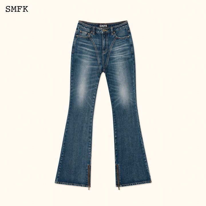 SMFK COMPASS TARPAN CLASSIC FLARED JEANS RETRO BLUE