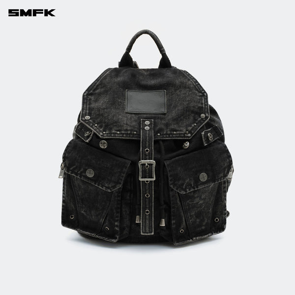 COMPASS TARPAN DENIM BACKPACK BLACK (LARGE)