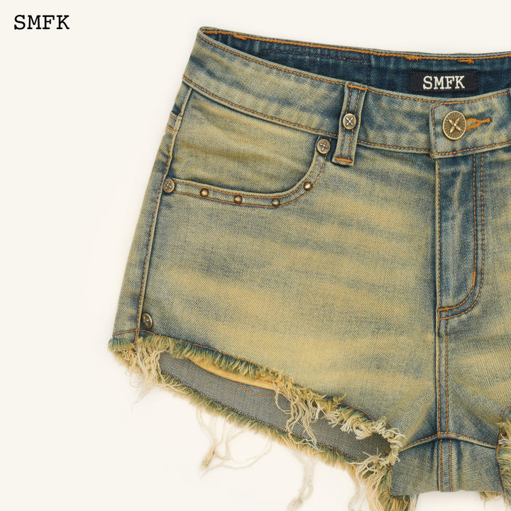 SMFK COMPASS TARPAN LOW-RISE SHORT JEANS