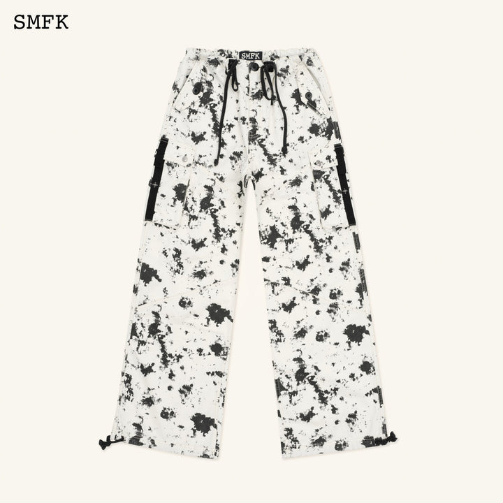 SMFK COMPASS WHITE CAMOUFLAGE RETRO PARATROOPER PANTS