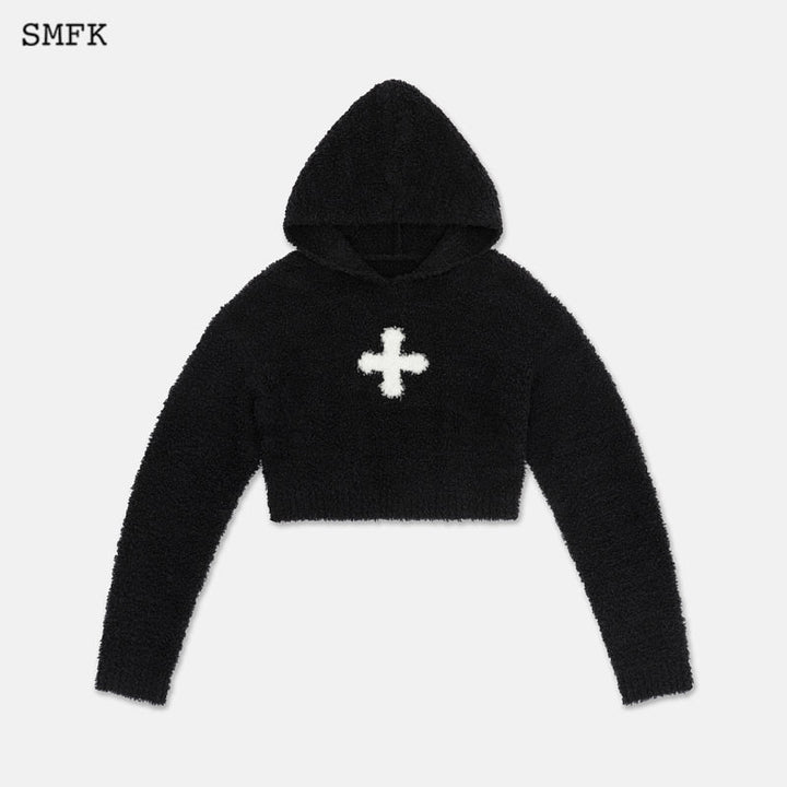 SMFK Compass Wool Knit Short Hoodie