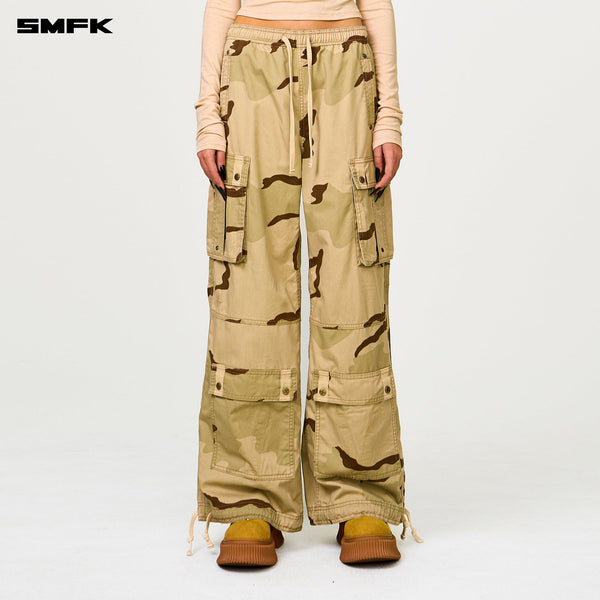 FUTURE LIGHTNING WIDE-LEG TRACK PANTS IN CAMOUFLAGE