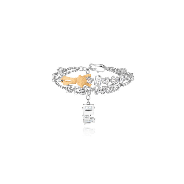 BEAR ZIRCON UNSHAPED BRACELET