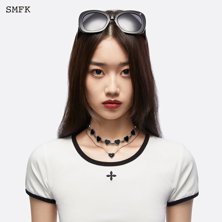 SMFK NECKLACE/HEART/BLACK