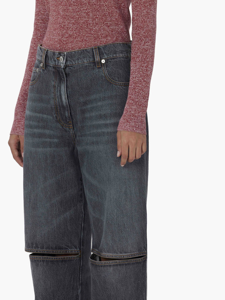 JW Anderson CUT OUT KNEE BOOTCUT JEANS/WM