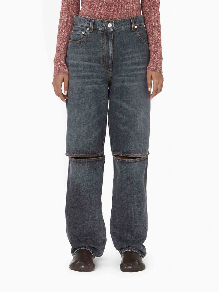 JW Anderson CUT OUT KNEE BOOTCUT JEANS/WM