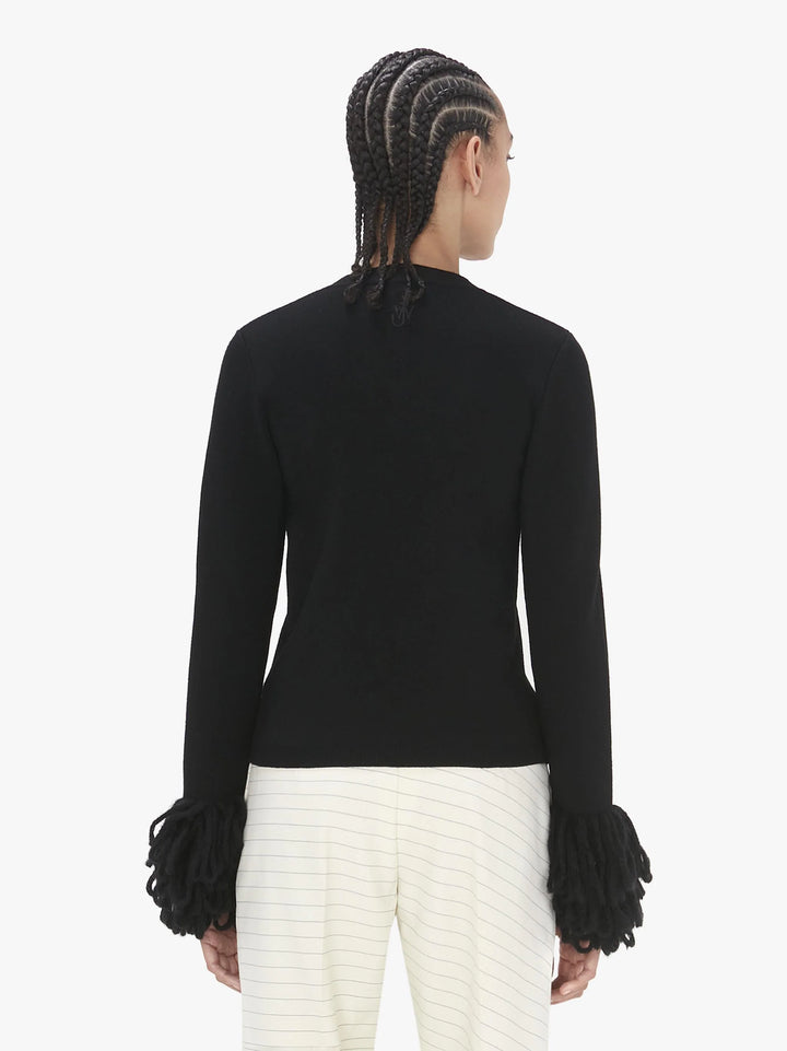 JW Anderson FRINGE CUFF LS TOP