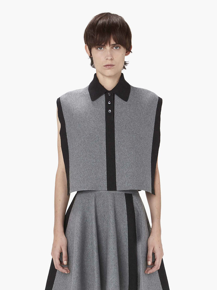 JW Anderson LAYERED CONTRAST POLO VEST