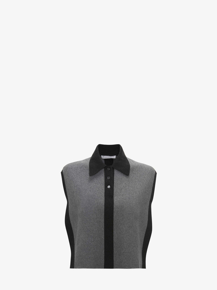 JW Anderson LAYERED CONTRAST POLO VEST