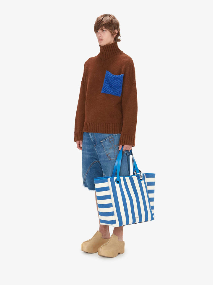 JW Anderson TEXTURED PATCH POCKET TURTLENECK JUMPER