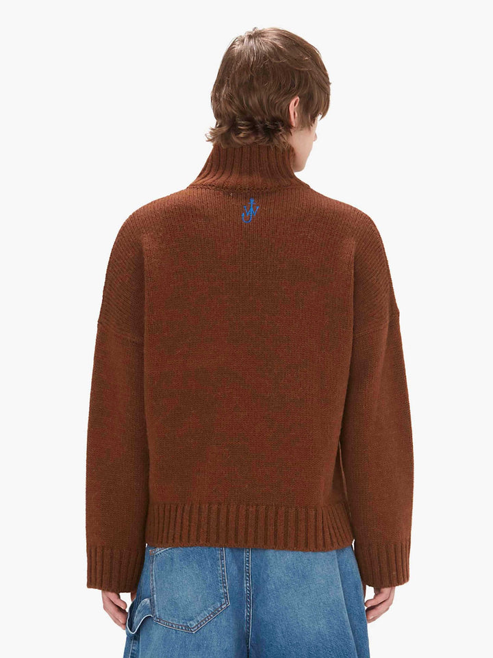 JW Anderson TEXTURED PATCH POCKET TURTLENECK JUMPER