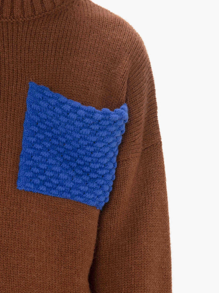 JW Anderson TEXTURED PATCH POCKET TURTLENECK JUMPER