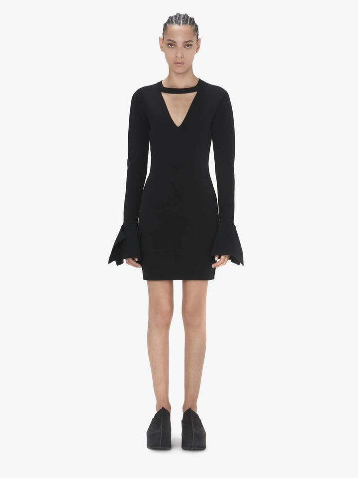 JW Anderson SQUARE CUFF V-NECK DRESS