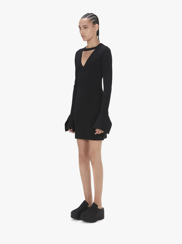 JW Anderson SQUARE CUFF V-NECK DRESS