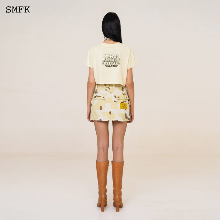 SMFK MODEL SHORT TEE IN CREAM