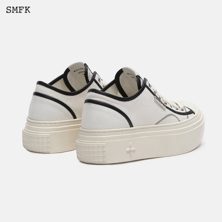 SMFK RETRO COLLEGE LOW TOP BOARD SHOES WHITE