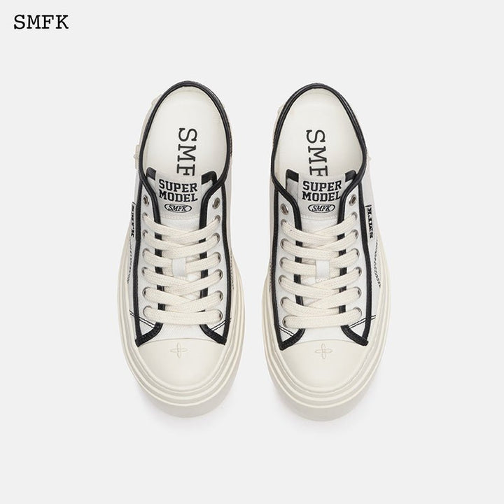 SMFK RETRO COLLEGE LOW TOP BOARD SHOES WHITE