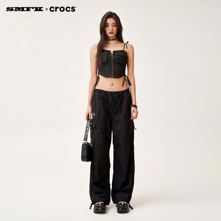 SMFK SMFK X CROCS BLACK AND WHITE CROSS CLOG UNISEX